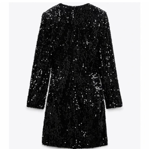 NWT BLOGGERS FAVORITE ZARA SEQUIN BLAZER DRESS - Picture 8 of 10